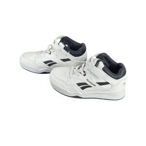 Reebok Kids White & Black Athletic Sneakers Size 10K Durable Synthetic Upper Wit